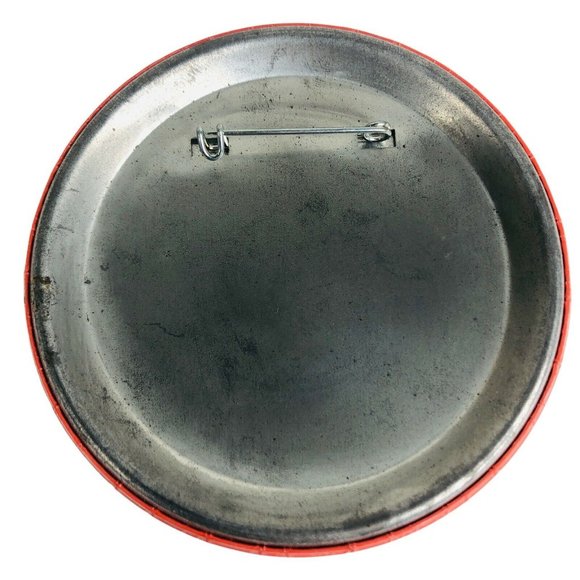 2 Walt Disney World Mickey Mouse & Minnie Pin Back Button 3.5" Orange Production - Picture 6 of 8